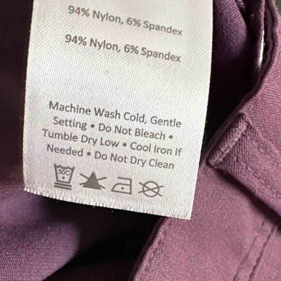 Stio Women's Straight Leg Active Wear Pants w Zippered Pockets in Maroon - Picture 10 of 10